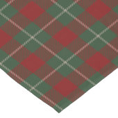 赤い緑とベージュのタータンチェック格子模様 ショートテーブルランナー (コーナー)