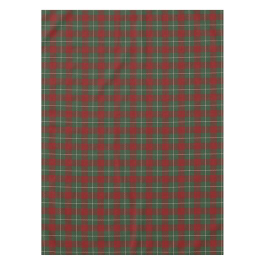 赤い緑とベージュのタータンチェック格子模様 テーブルクロス (正面)