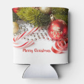 赤い緑と白のクリスマスデコール 缶クーラー (裏面)