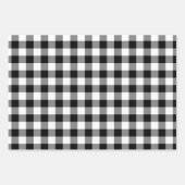 赤い緑と白のバッファローは小さなクリスマス ラッピングペーパーシート (正面)