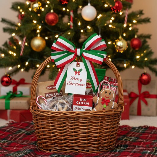 赤い緑と白の帯 サテンリボン