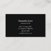 赤い緑のりんごの曼荼羅のモダン 名刺 (裏面)