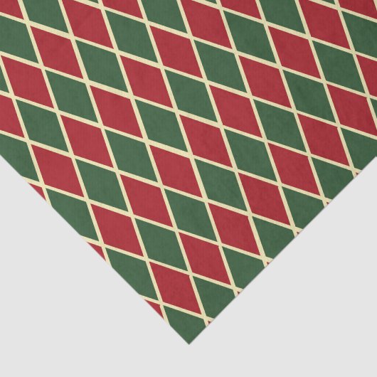 赤い緑のエレガント金ゴールドのクリスマスタイル 薄葉紙 (詳細)