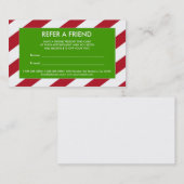 赤い緑のクリスマスは友人の名刺を参照 紹介カード (正面/裏面)