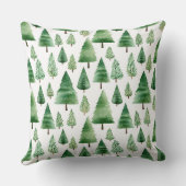 赤い緑のクリスマスツリー クッション (裏面)