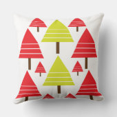 赤い緑のクリスマスツリー クッション (裏面)