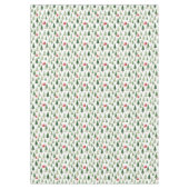 赤い緑のクリスマスツリー テーブルクロス (正面)