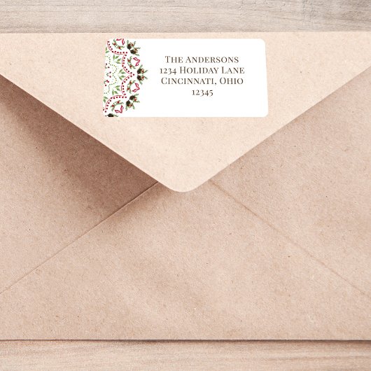 赤い緑のクリスマスパーソナライズされた ラベル