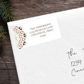 赤い緑のクリスマスパーソナライズされた ラベル