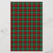 赤い緑のクリスマスプレイドスクラップブック文房具 便箋 (正面)