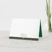 赤い緑のクリスマスプレッドカーカスタムド シーズンカード (裏面)