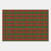 赤い緑のクリスマスプレッドラッピング紙セット3 ラッピングペーパーシート (正面3)