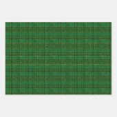 赤い緑のクリスマスプレッドラッピング紙セット3 ラッピングペーパーシート (正面2)