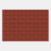 赤い緑のクリスマスプレッドラッピング紙セット3 ラッピングペーパーシート (正面)