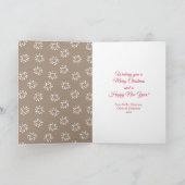 赤い緑のクリスマスライトクリスマスフォト シーズンカード (内部)