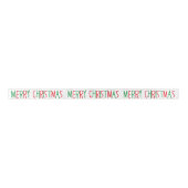 赤い緑のクリスマス サテンリボン (正面)