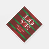 赤い緑のグラデーション、白い愛のナプキンス スタンダードランチョンナプキン (角)