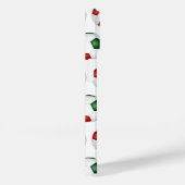 赤い緑のサッカーボールのモノグラムの模様 Case-Mate iPhoneケース (裏面 / 右)