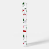 赤い緑のサッカーボールのモノグラムの模様 Case-Mate iPhoneケース (裏面 / 左)