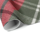 赤い緑のシーチュード格子織物 ラッピングペーパー (ロールコーナー)