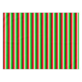 赤い緑のストライプデザイン テーブルクロス (正面(横))
