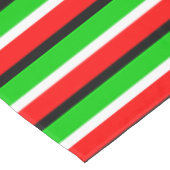 赤い緑のストライプデザイン テーブルクロス (アングル)