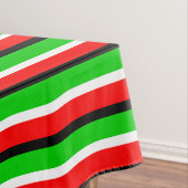 赤い緑のストライプデザイン テーブルクロス (インサイチュ)