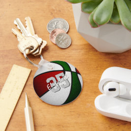 赤い緑のチームカラーのバルクまたはバスケ独身のット キーホルダー