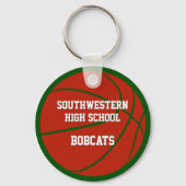 赤い緑のチームカラーのバルクまたはバスケ独身のット キーホルダー (裏面)