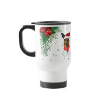 赤い緑のドイツの羊飼い犬のクリスマス