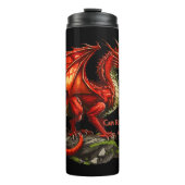 赤い緑のドラゴン、スピリットは誰にでも住むことができる タンブラー (正面)