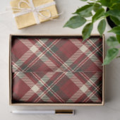 赤い緑のバッファローの格子模様クリスマス 薄葉紙 (ギフト)