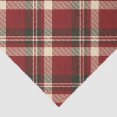 赤い緑のバッファローの格子模様クリスマス 薄葉紙 (詳細)