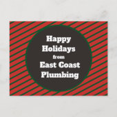 赤い緑のビジネスの休日を楽しくしよう ポストカード (正面)