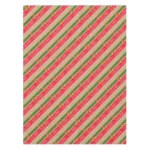 赤い緑のホリストライプのーの明メリーるいテーブルクロス