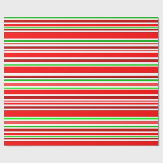 赤い緑のホワイトクリスマスのキャンディ・ケーンのスタイルは縞で飾ります ラッピングペーパー (フラット)