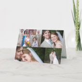 赤い緑のメリークリスマスカードと写真 シーズンカード (裏面)