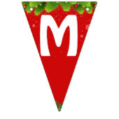 赤い緑のメリークリスマスパーティー バンティングフラッグ (第2の旗)