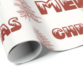 赤い緑のメリークリスマス ラッピングペーパー (ロールコーナー)