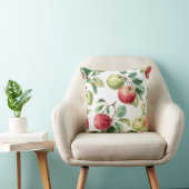 赤い緑のリンゴの果実のパターン水の色素朴 クッション (椅子)