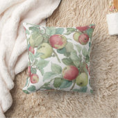 赤い緑のリンゴの果実のパターン水の色素朴 クッション (ブランケット)