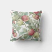 赤い緑のリンゴの果実のパターン水の色素朴 クッション (正面)