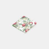 赤い緑のリンゴの果実のパターン水の色素朴 ポストイット (アングル)