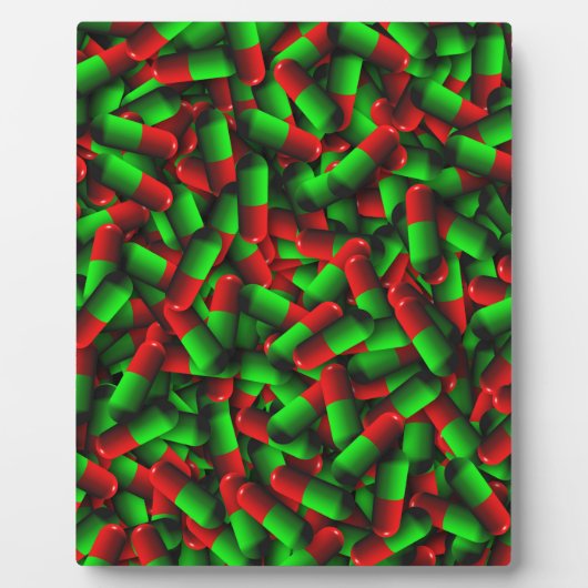 赤い緑の丸薬 フォトプラーク (正面)