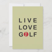 赤い緑の企業のなゴルフトーナメントの招待状 招待状 (裏面)