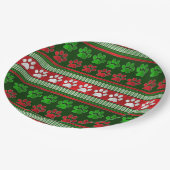 赤い緑の前部印刷パターンの紙プレート ペーパープレート (アングル)
