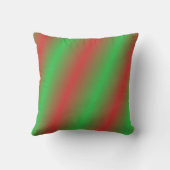 赤い緑の包まれた贈り物クリスマスフォト枕 クッション (裏面)
