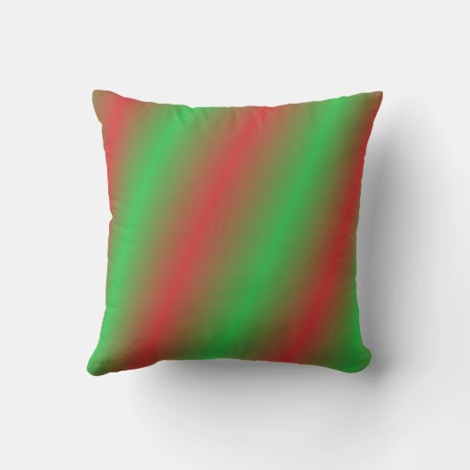 赤い緑の包まれた贈り物クリスマスフォト枕 クッション (裏面)