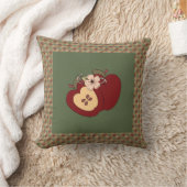 赤い緑の市松模様に国のリンゴ枕 クッション (ブランケット)