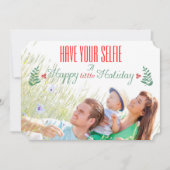 赤い緑の幸せな少し休日を持っている シーズンカード (正面)